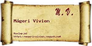 Mágeri Vivien névjegykártya